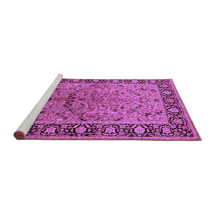 Sideview of Machine Washable Oriental Purple Industrial Area Rugs, wshurb2978pur