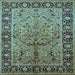 Square Oriental Light Blue Industrial Rug, urb2978lblu