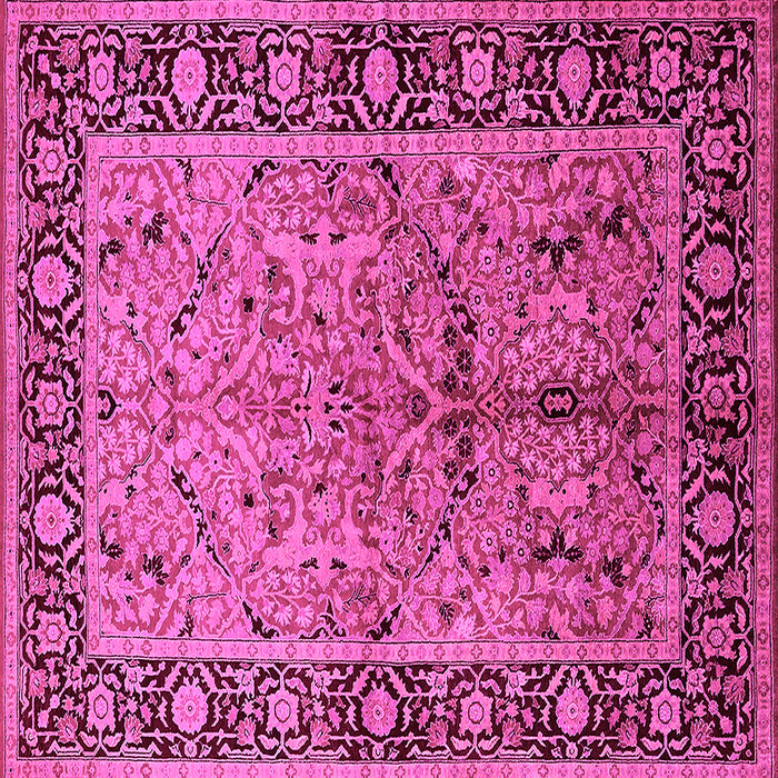 Square Oriental Pink Industrial Rug, urb2978pnk