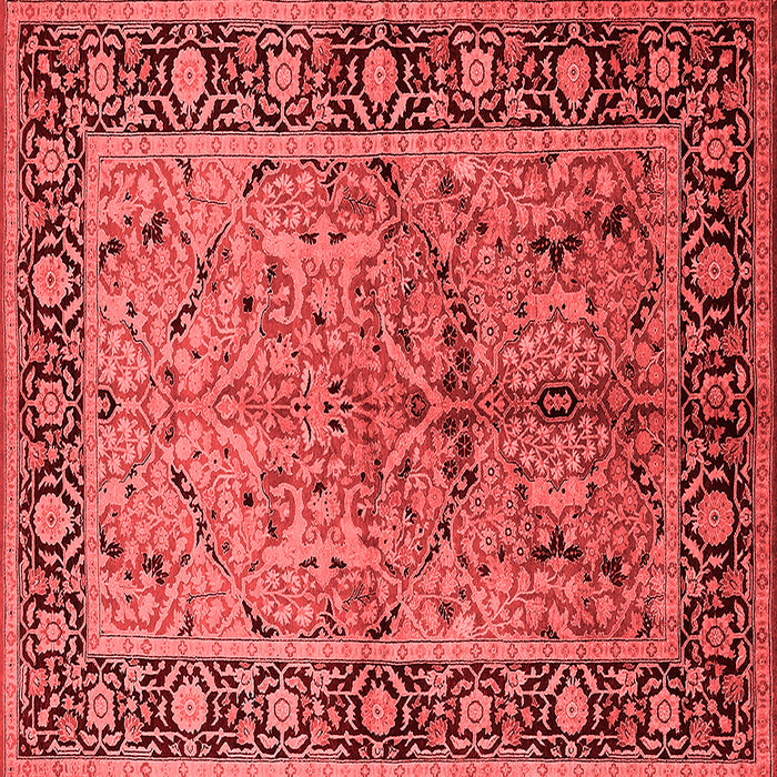 Machine Washable Oriental Red Industrial Rug, wshurb2978red