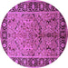 Round Oriental Purple Industrial Rug, urb2978pur