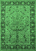 Machine Washable Oriental Emerald Green Industrial Area Rugs, wshurb2978emgrn