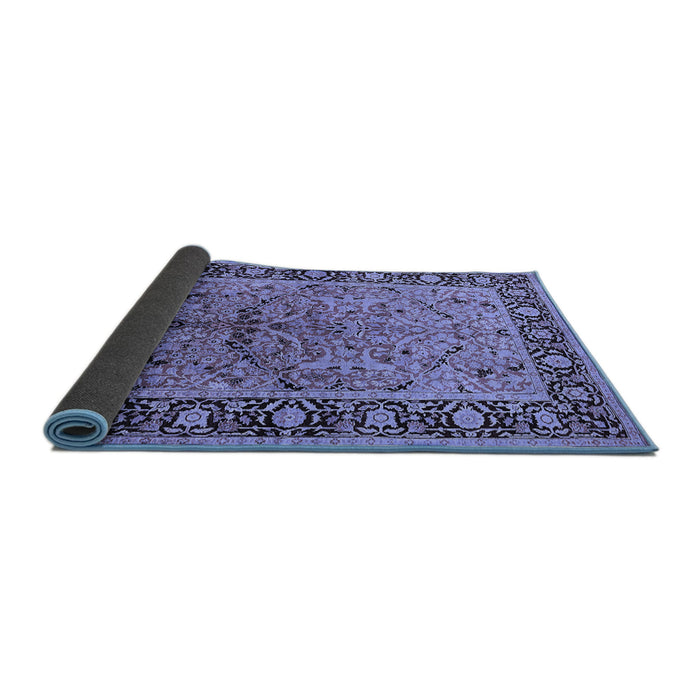 Sideview of Oriental Blue Industrial Rug, urb2978blu