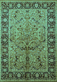 Oriental Turquoise Industrial Rug, urb2978turq