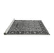 Sideview of Machine Washable Oriental Gray Industrial Rug, wshurb2978gry