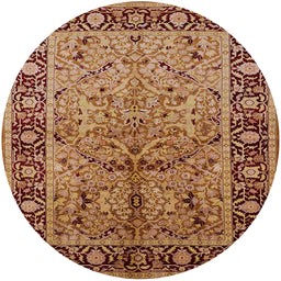 Round Machine Washable Industrial Modern Brown Sand Brown Rug, wshurb2978