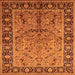 Square Oriental Orange Industrial Rug, urb2978org