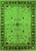 Machine Washable Oriental Green Industrial Area Rugs, wshurb2979grn