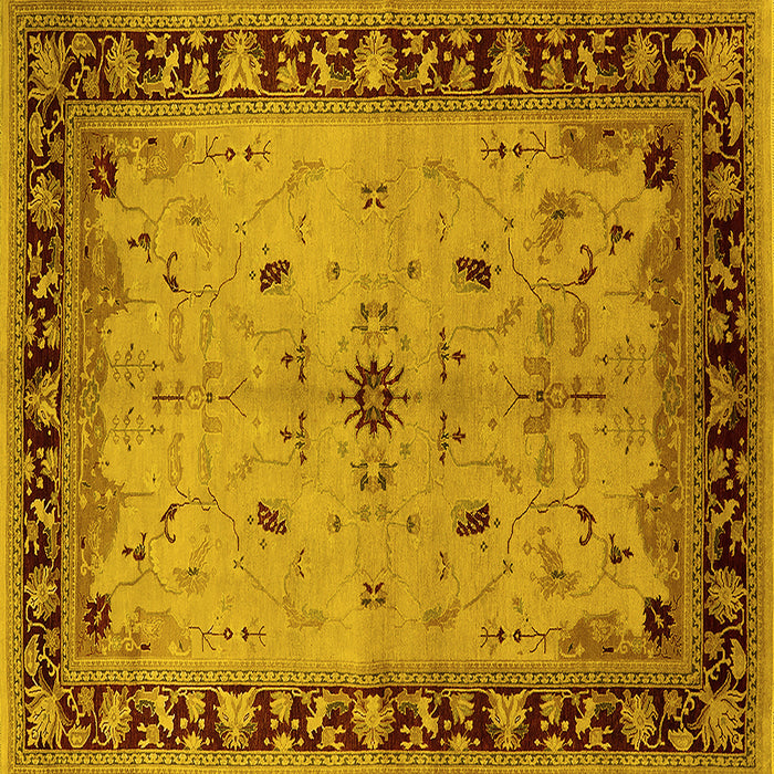 Square Oriental Yellow Industrial Rug, urb2979yw