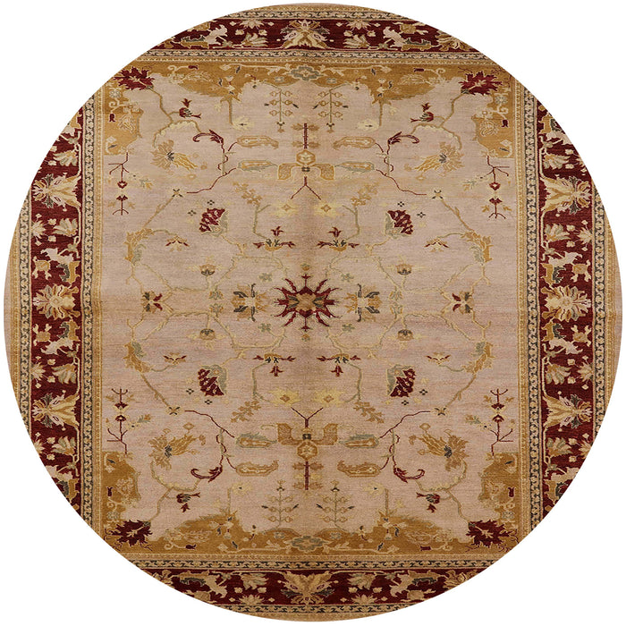 Round Machine Washable Industrial Modern Mahogany Brown Rug, wshurb2979