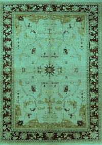 Oriental Turquoise Industrial Rug, urb2979turq