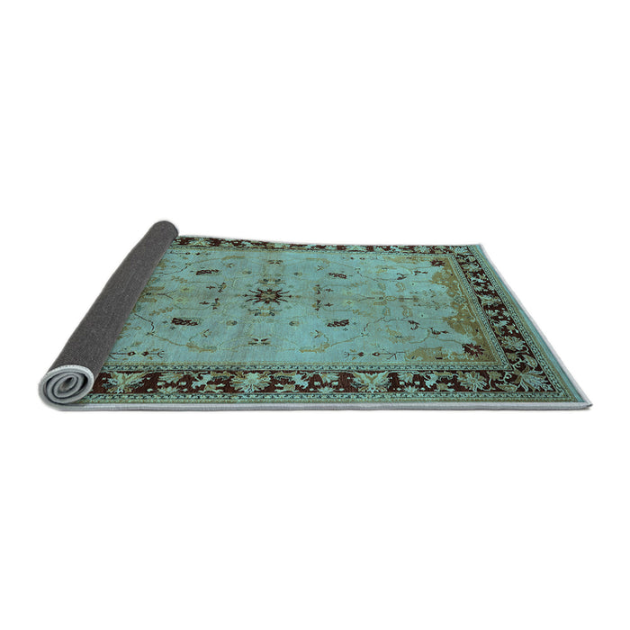 Sideview of Oriental Light Blue Industrial Rug, urb2979lblu