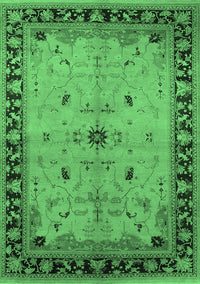 Oriental Emerald Green Industrial Rug, urb2979emgrn