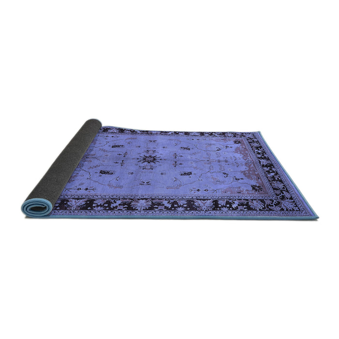 Sideview of Oriental Blue Industrial Rug, urb2979blu