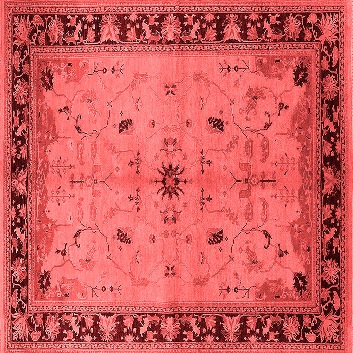 Machine Washable Oriental Red Industrial Rug, wshurb2979red