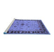 Sideview of Machine Washable Oriental Blue Industrial Rug, wshurb2979blu