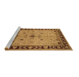 Sideview of Machine Washable Oriental Brown Industrial Rug, wshurb2979brn