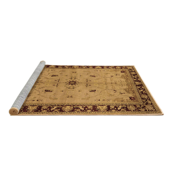 Sideview of Machine Washable Oriental Brown Industrial Rug, wshurb2979brn