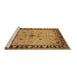 Sideview of Machine Washable Oriental Brown Industrial Rug, wshurb2979brn