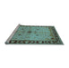 Sideview of Machine Washable Oriental Light Blue Industrial Rug, wshurb2979lblu