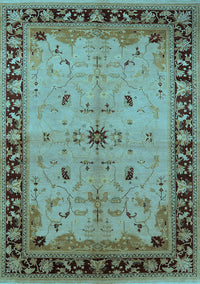 Oriental Light Blue Industrial Rug, urb2979lblu