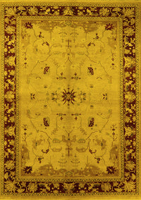 Oriental Yellow Industrial Rug, urb2979yw