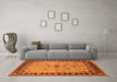 Machine Washable Oriental Orange Industrial Area Rugs in a Living Room, wshurb2979org