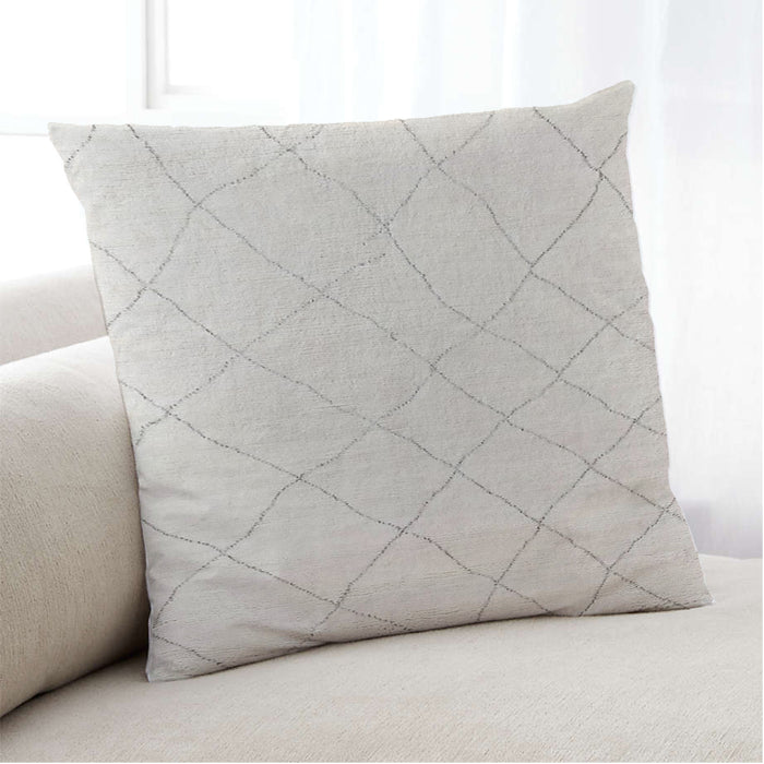 Lifestyle Image of Mid-Century Modern Urban Square Rose Gold Pink Throw Pillow, 18 inch by 18 inch, pwurb297