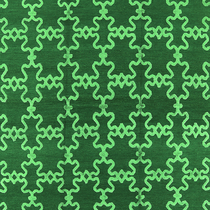 Machine Washable Oriental Green Industrial Area Rugs, wshurb2980grn