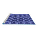 Sideview of Machine Washable Oriental Blue Industrial Rug, wshurb2980blu