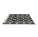 Sideview of Machine Washable Oriental Gray Industrial Rug, wshurb2980gry