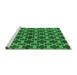 Sideview of Machine Washable Oriental Green Industrial Area Rugs, wshurb2980grn