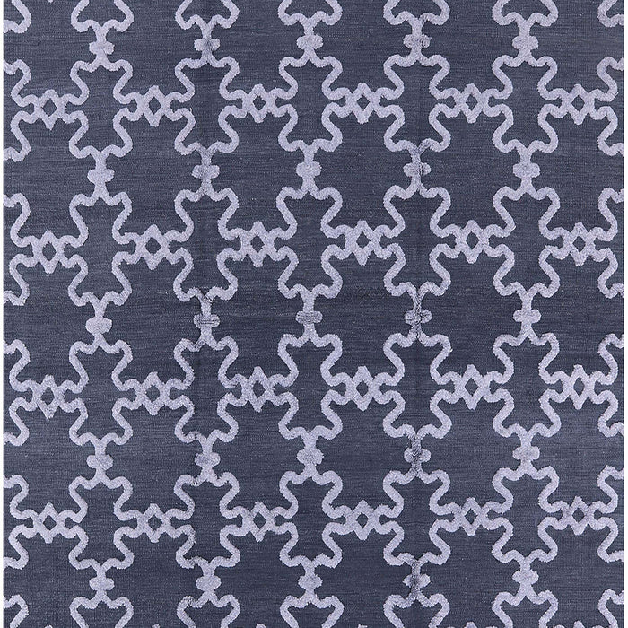 Machine Washable Industrial Modern Dark Blue Grey Blue Rug, wshurb2980