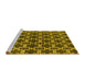 Sideview of Machine Washable Oriental Yellow Industrial Rug, wshurb2980yw