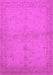 Machine Washable Oriental Pink Industrial Rug, wshurb2981pnk