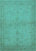 Oriental Turquoise Industrial Rug, urb2981turq