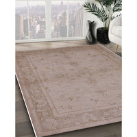 Mid-Century Modern Dark Almond Brown Oriental Rug, urb2981