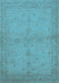 Oriental Light Blue Industrial Rug, urb2981lblu