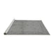 Sideview of Machine Washable Oriental Gray Industrial Rug, wshurb2981gry