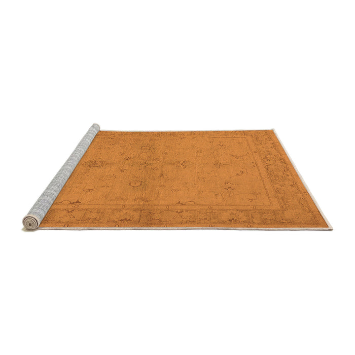 Sideview of Machine Washable Oriental Orange Industrial Area Rugs, wshurb2981org