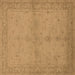 Square Oriental Brown Industrial Rug, urb2981brn