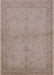 Machine Washable Industrial Modern Dark Almond Brown Rug, wshurb2981