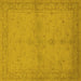 Square Oriental Yellow Industrial Rug, urb2981yw