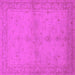 Square Oriental Pink Industrial Rug, urb2981pnk