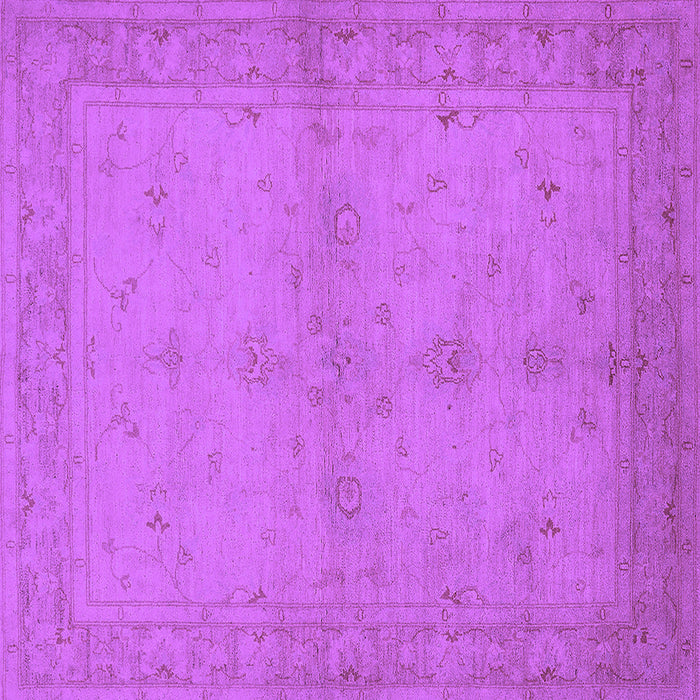 Square Machine Washable Oriental Purple Industrial Area Rugs, wshurb2981pur