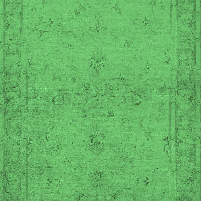 Machine Washable Oriental Emerald Green Industrial Area Rugs, wshurb2981emgrn
