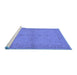 Sideview of Machine Washable Oriental Blue Industrial Rug, wshurb2981blu