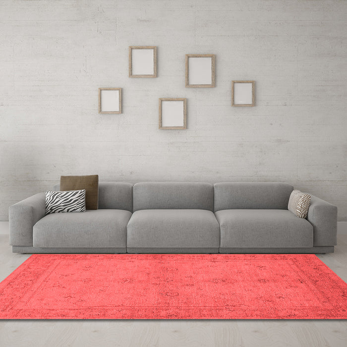 Industrial Red Washable Rugs