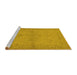 Sideview of Machine Washable Oriental Yellow Industrial Rug, wshurb2981yw