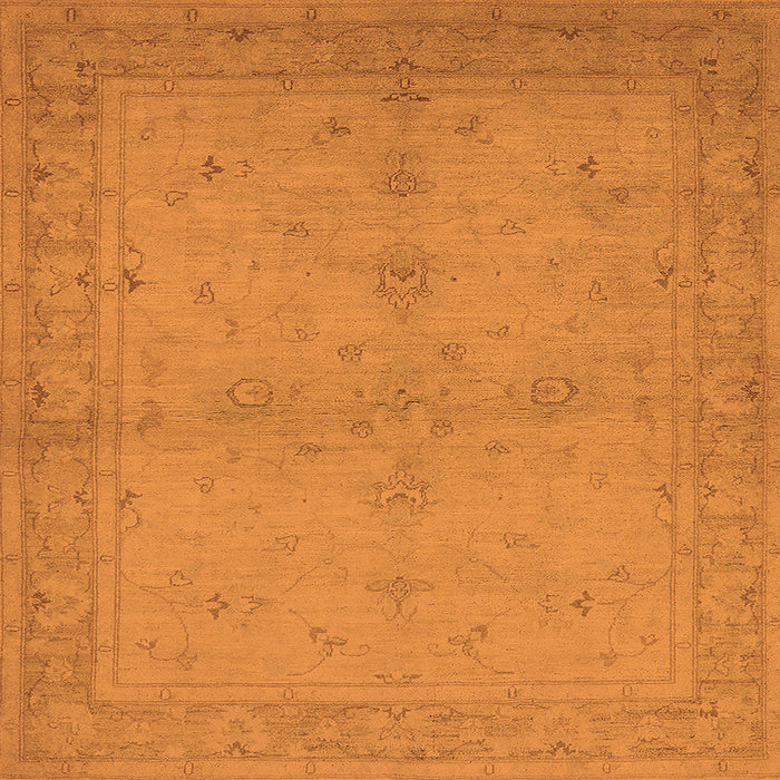 Square Oriental Orange Industrial Rug, urb2981org